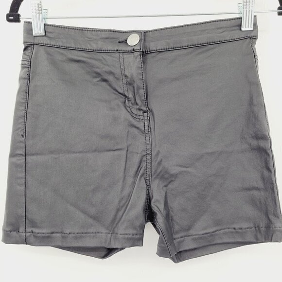 Parisian Faux Leather Shorts - Black - Picture 2 of 7